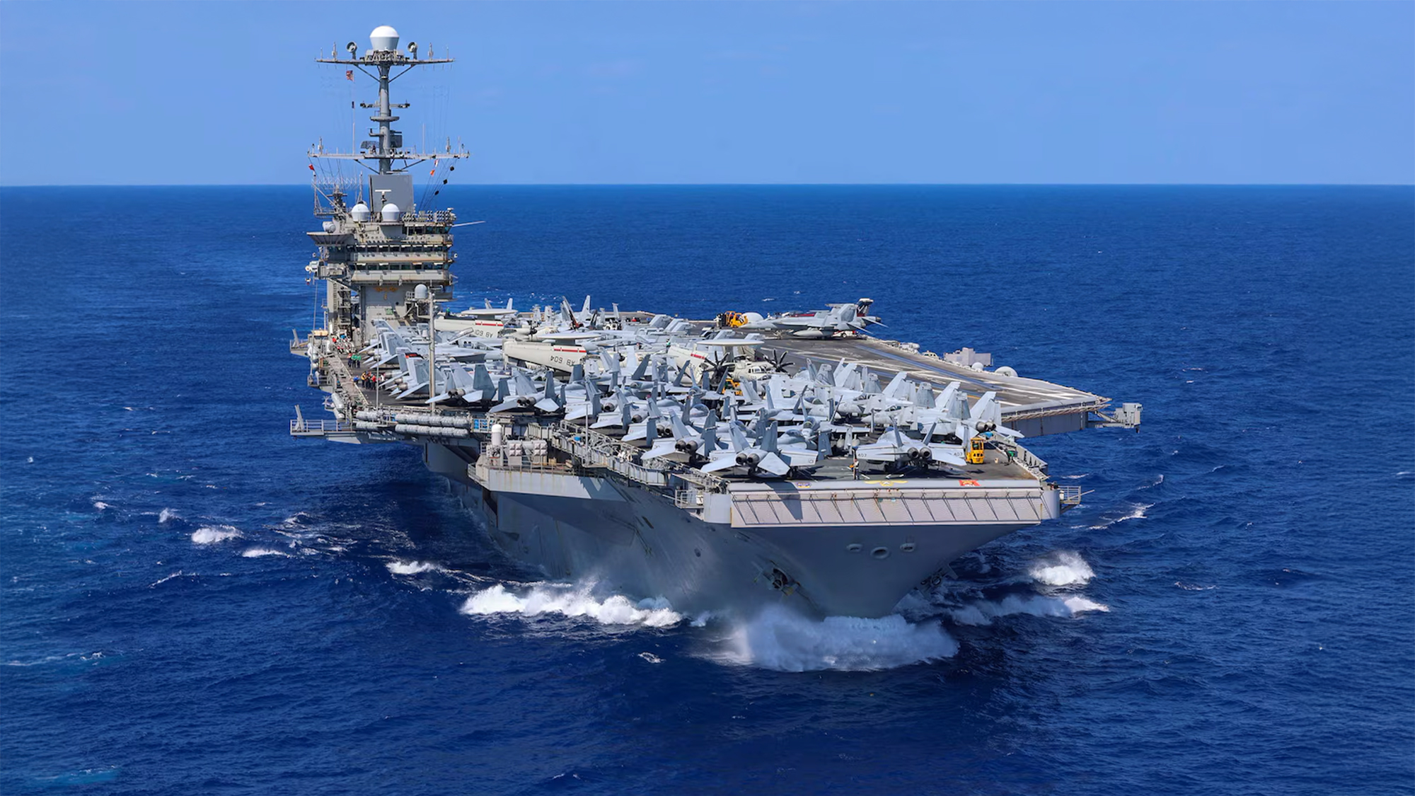 US Navy aircraft carrier collides with cargo ship in Egypt