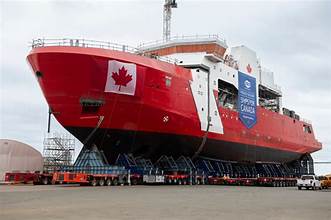 Canadian Coast Guard Launches its first of two Arctic and Offshore Patrol Ships,