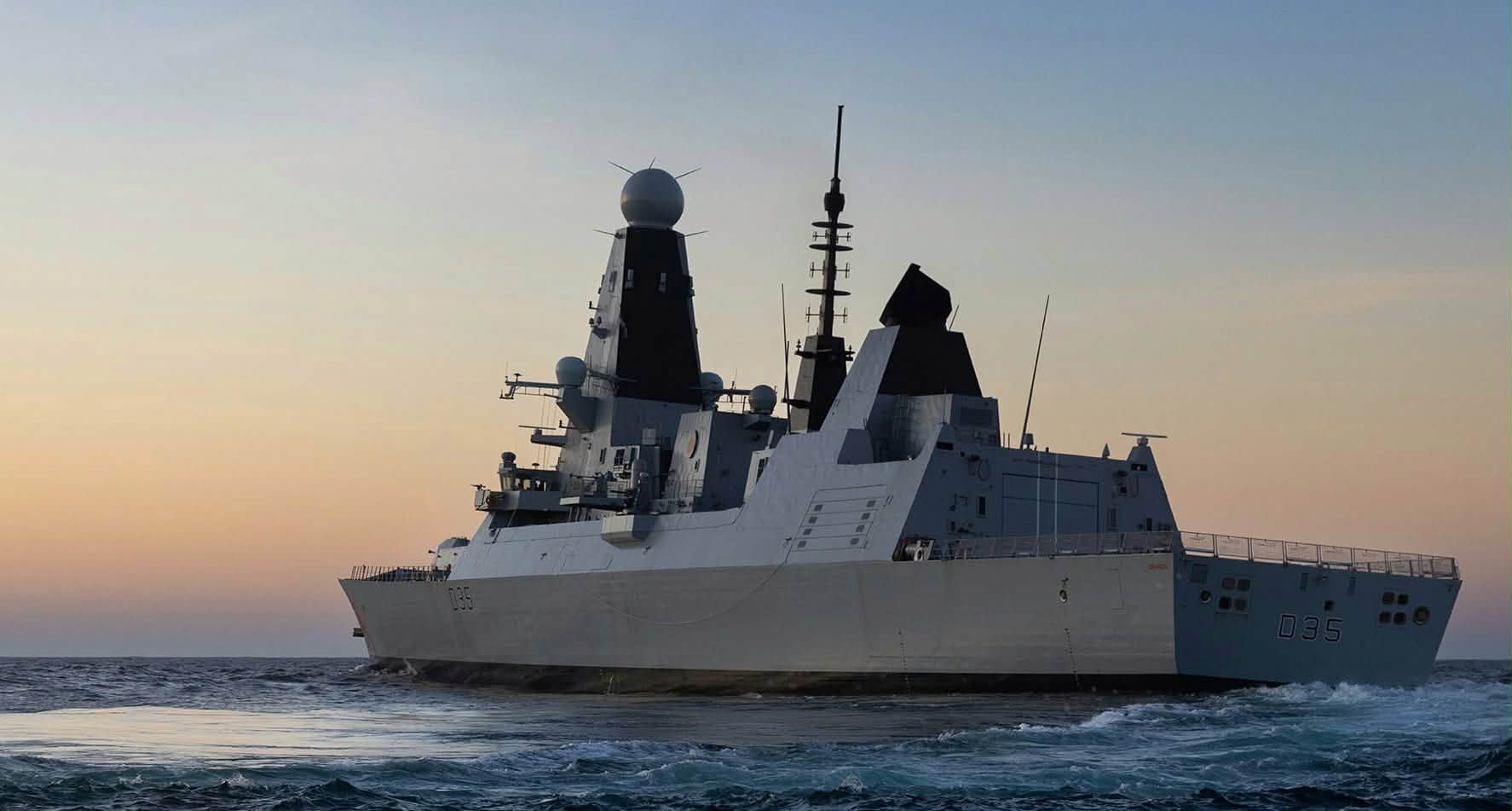 The UK has denied that its navy ship was hit in the Mediterranean.