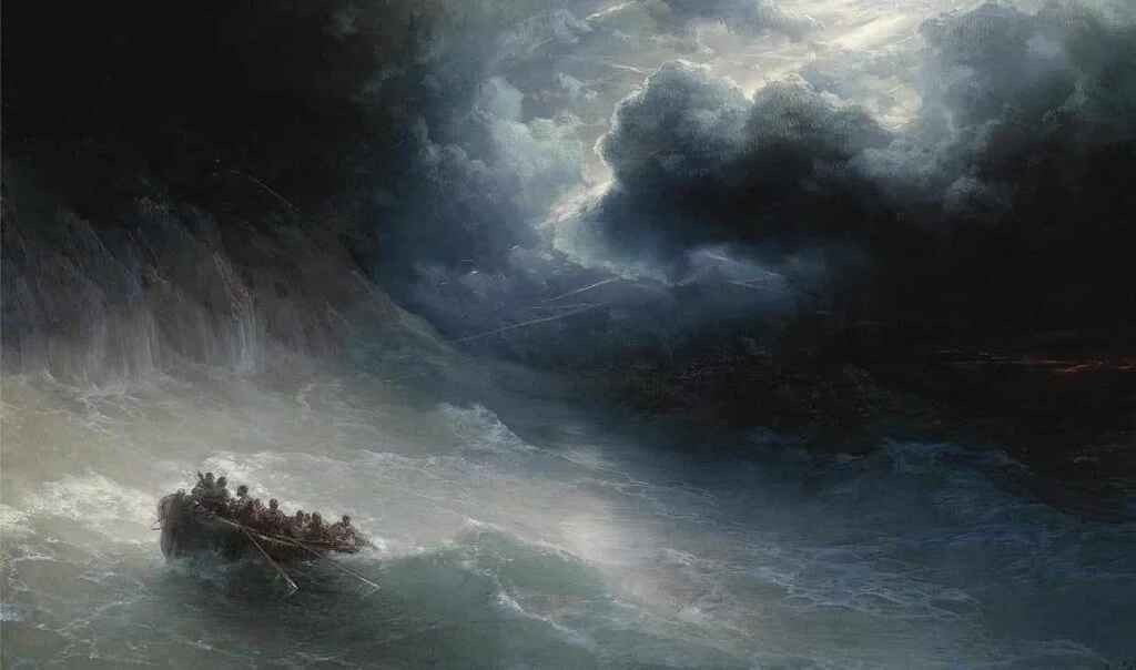 "The Storm over Evpatoria” oil painting by Ivan Aivazovsky