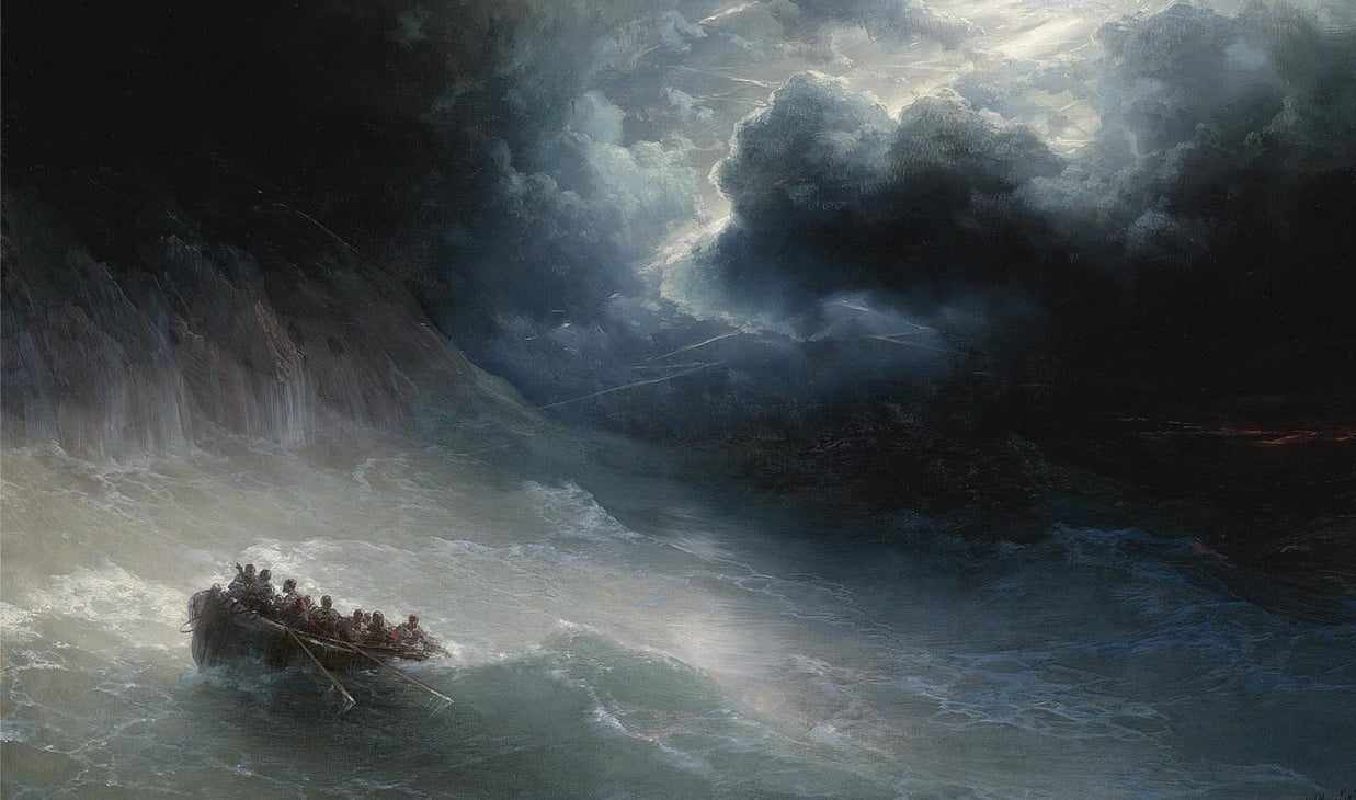 “The Storm over Evpatoria” oil painting by Ivan Aivazovsky