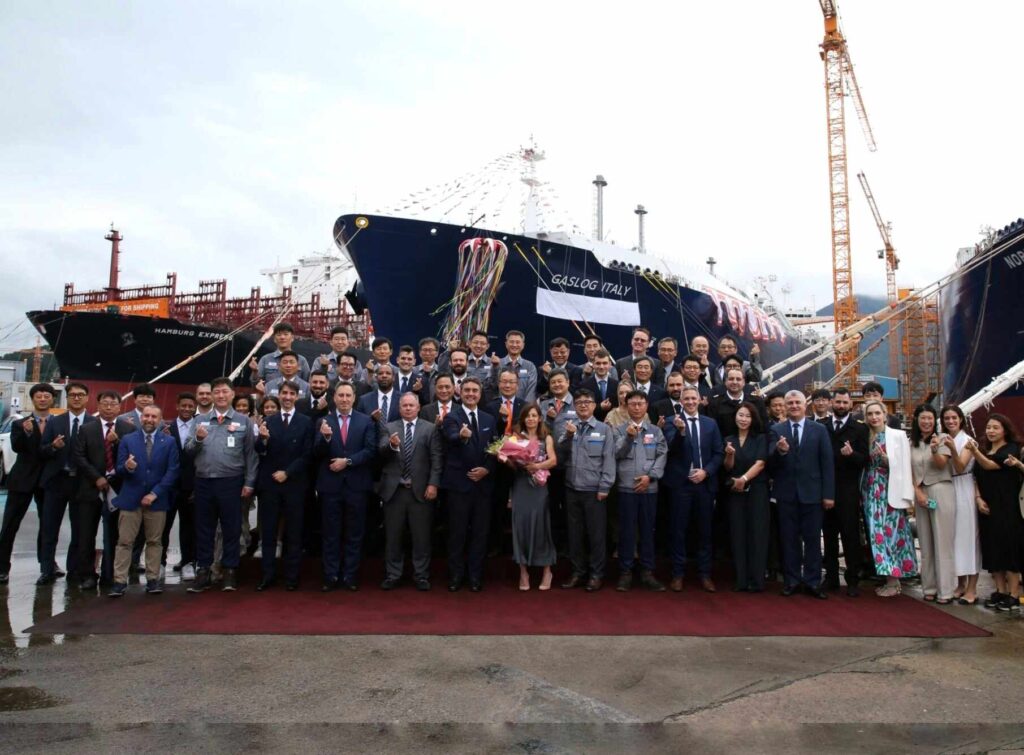 Ship christening ceremony Gaslog Italy of Greek shipping fleet Maritime Tickers