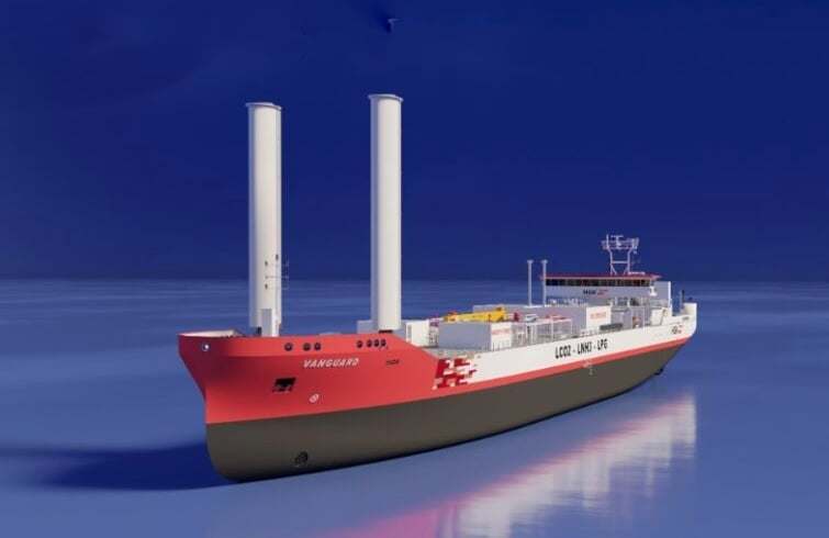 Project Vanguard Wind-powered diesel-electric gas tanker design Maritime Tickers