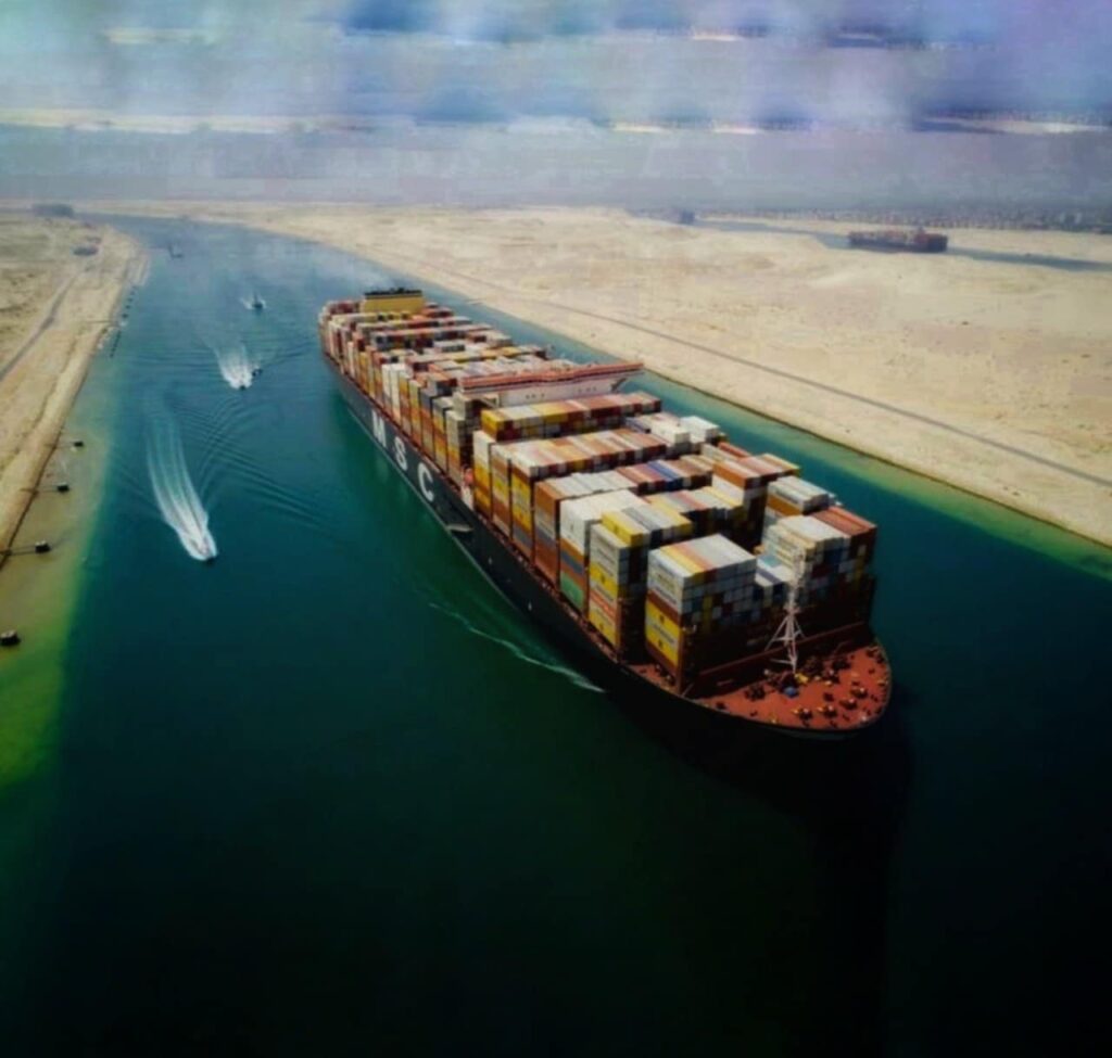 Rabie The navigation in the Canal is regular in both directions Maritime Tickers.jpg